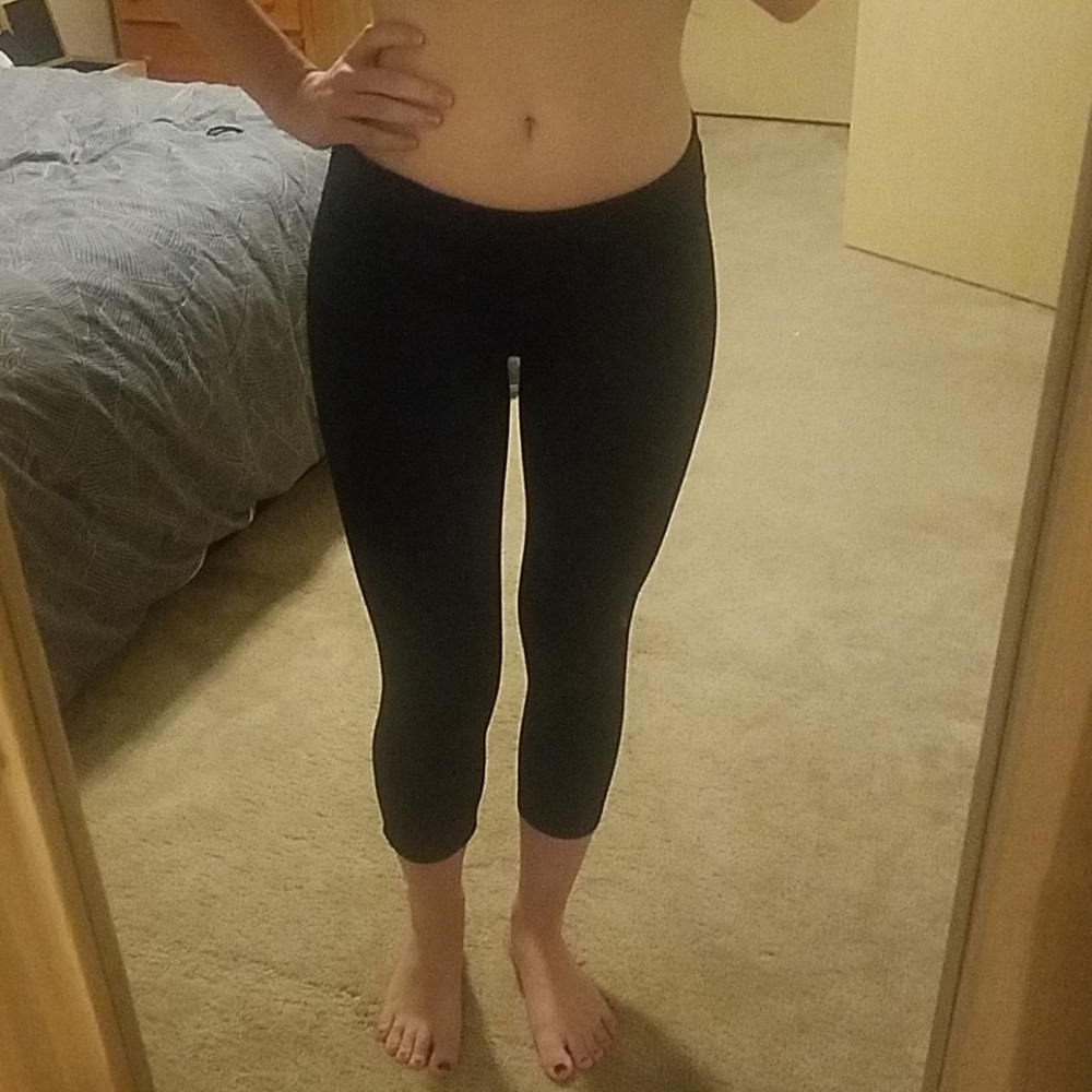 Yoga Pants Quarter Length Black